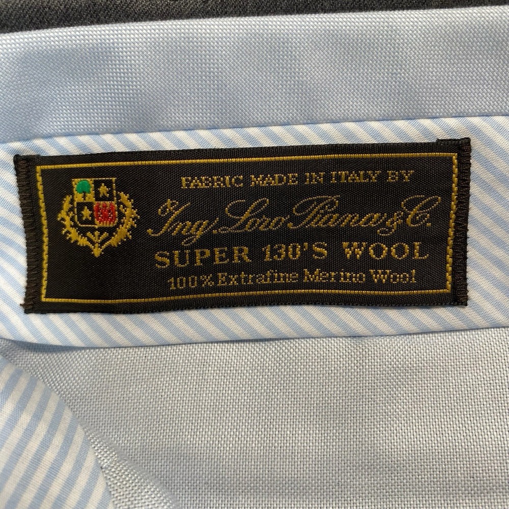 Loro Piana Super 130s Merino 6 East Dress Pants (40x30.5 Cuffed) Flat Front Gray - Picture 12 of 16